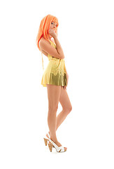 Image showing lovely girl with orange hair