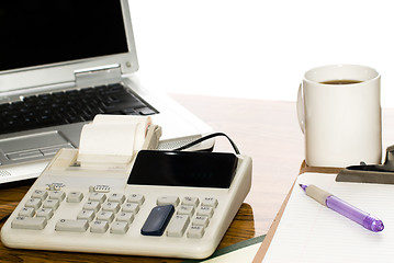 Image showing Isolated Office Desk