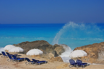 Image showing Beach on the Ionian island of Lefkas Greece