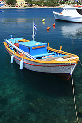 Image showing Fishing boat on the Ionian island of Lefkas Greece