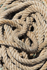 Image showing Close up shot of a rope