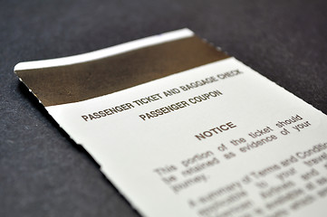 Image showing Passenger ticket