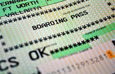 Image showing Boarding pass