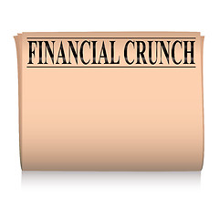 Image showing newspaper pink financial