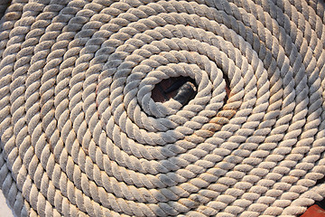 Image showing Close up shot of a rope