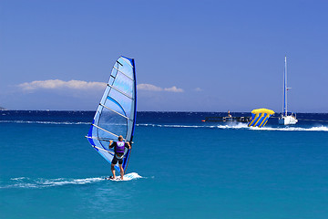 Image showing man wind surfing 