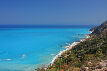 Image showing Beach on the Ionian island of Lefkas Greece