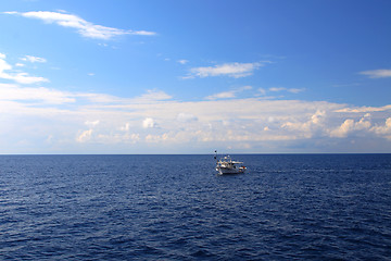 Image showing Fishing boat on the Ionian island of Lefkas Greece