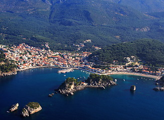 Image showing Aerial view on Parga Greece