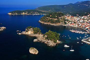 Image showing Aerial view on Parga Greece
