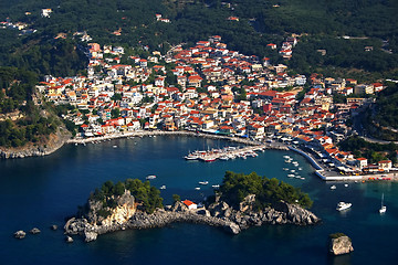 Image showing Aerial view on Parga Greece