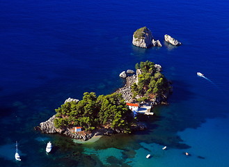 Image showing Aerial view on Parga Greece