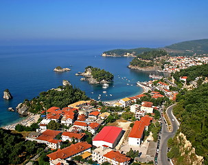 Image showing Aerial view on Parga Greece