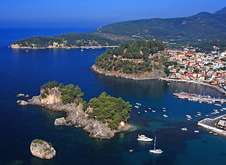 Image showing Aerial view on Parga Greece