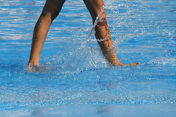 Image showing nice legs in water