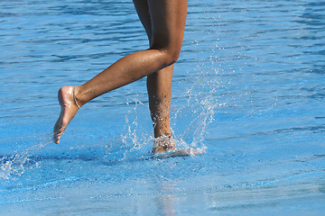 Image showing nice legs in water