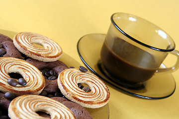 Image showing Cookies and coffee