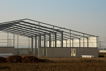 Image showing Building site of a warehouse