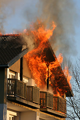 Image showing House on fire