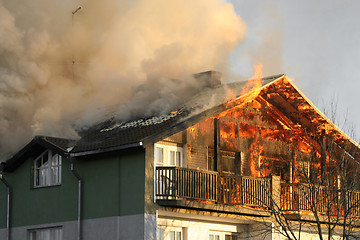 Image showing House on fire