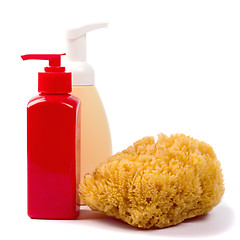 Image showing sponge and cosmetics