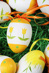 Image showing Painted easter eggs 