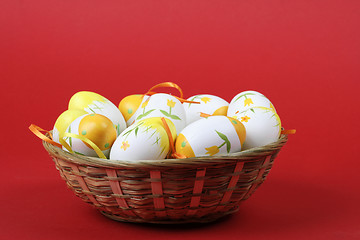 Image showing Painted easter eggs 