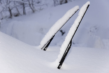 Image showing Snowy wipers