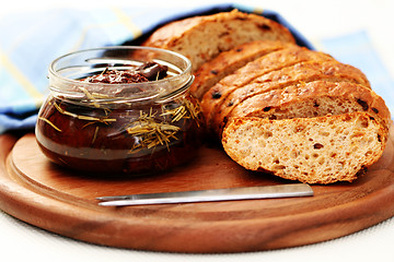 Image showing bread with dry tomatoes