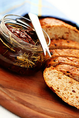 Image showing bread with dry tomatoes