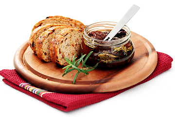 Image showing bread with dry tomatoes