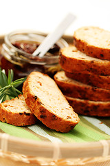 Image showing bread with dry tomatoes