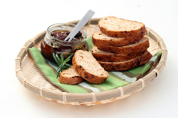 Image showing bread with dry tomatoes