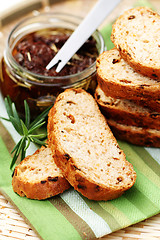 Image showing bread with dry tomatoes