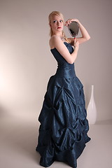 Image showing Young woman with prom dress