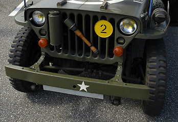 Image showing Front of an old Jeep 