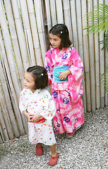 Image showing Kimono sisters