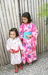 Image showing Kimono sisters