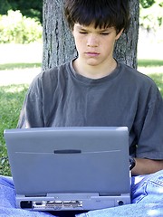 Image showing teen and laptop