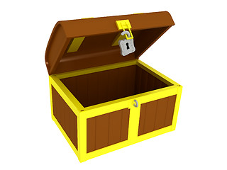 Image showing Empty treasure chest