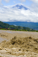 Image showing Mount Fuji with Muddy River