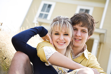 Image showing Young caucasian couple in love