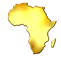 Image showing Africa 3d Golden Map