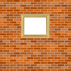 Image showing Frame on brickwall