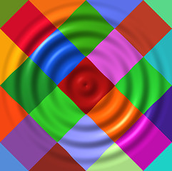 Image showing Ripples on colorful diamonds