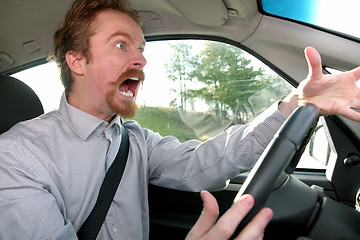 Image showing mad driver