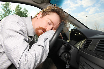 Image showing tired driver