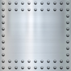 Image showing riveted metal background