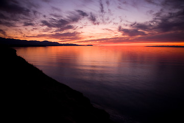 Image showing Strait of Juan de Fuca Sunset