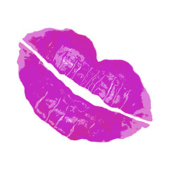 Image showing Pink Lipstick Smudge